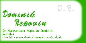 dominik nepovin business card